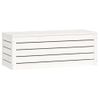 Caja De Almacenaje Madera Maciza De Pino Blanco 89x36,5x33 Cm