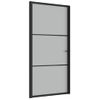 Puerta Interior De Vidrio Y Aluminio Negro Mate 102,5x201,5 Cm