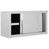 Armario Pared De Cocina Puertas Correderas Acero 90x40x50 Cm