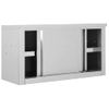 Armario Pared De Cocina Puertas Correderas Acero 90x40x50 Cm