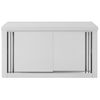 Armario Pared De Cocina Puertas Correderas Acero 90x40x50 Cm