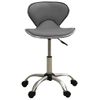 323678 Salon Spa Stool Grey Faux Leather