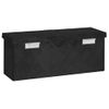 Caja De Almacenaje De Aluminio Negro 50x15x20,5 Cm