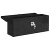 Caja De Almacenaje De Aluminio Negro 50x15x20,5 Cm