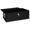 Caja De Almacenaje De Aluminio Negro 80x39x30 Cm