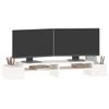 Soporte Para Monitor Madera Maciza Pino Blanco 100x27,5x15 Cm