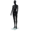 Maniquí De Mujer Completo Base De Vidrio Negro Brillante 175 Cm