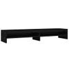 Soporte Para Monitor Madera Maciza De Pino Negro 100x24x16 Cm