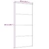 Puerta Corredera Esg Vidrio Y Aluminio 90x205 Cm Negro