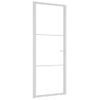 Puerta Interior Vidrio Egs Y Aluminio Blanco 83x201,5 Cm