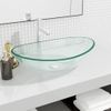 Lavabo De Vidrio Templado Transparente 54,5x35x15,5 Cm