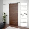 Kit De Herrajes Para Puerta Corredera 183 Cm Acero Plateado