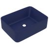 Lavabo De Lujo De Cerámica Azul Oscuro Mate 41x30x12 Cm