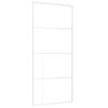 Puerta Corredera Esg Vidrio Y Aluminio Blanca 90x205 Cm