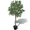 Árbol De Laurel Artificial Con Maceta, 120 Cm De Alto