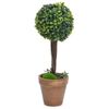 Plantas De Boj Artificial 2 Uds Forma Bola Maceta Verde 56 Cm