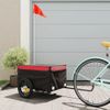 Remolque Para Bicicleta Hierro Negro Y Rojo 30 Kg