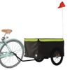 Remolque Para Bicicleta Hierro Negro Y Verde 45 Kg