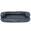 Cama Para Perros De Espuma Cuero Sintético Azul Oscuro 88x65 Cm