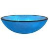 Lavabo De Vidrio Templado Azul 42x14 Cm