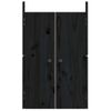 Puertas Para Cocina Exterior Madera Maciza Pino Negro 50x9x82cm