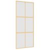 Puerta Corredera Dorada Vidrio Esg Esmerilado Aluminio 90x205cm