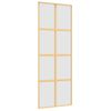 Puerta Corredera Dorada Vidrio Esg Esmerilado Aluminio 76x205cm