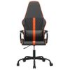 Silla Gaming Con Masaje Cuero Sintético Naranja Y Negro