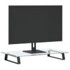 Soporte De Monitor Vidrio Templado Y Metal Negro 60x35x8 Cm