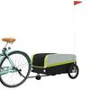 Remolque Para Bicicleta Hierro Negro Y Verde 45 Kg