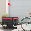 Remolque Para Bicicleta Hierro Negro Y Rojo 30 Kg