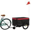 Remolque Para Bicicleta Hierro Negro Y Rojo 30 Kg