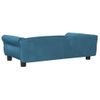 Cama Para Perros De Terciopelo Azul 95x55x30 Cm