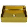 Lavabo 41x30x12 Cm Cerámica Dorado