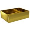 Lavabo 41x30x12 Cm Cerámica Dorado