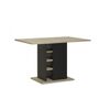 Mesa De Comedor Rectangular Con Almacenaje 4 Pers. - Negro Y Marrón - L 80  X A 120  X H 75  Cm