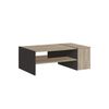 Mesa De Centro Con Almacenaje Bar L107cm - Efecto Madera Y Negro - L 60  X A 107  X H 38  Cm