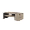 Mesa De Centro Con Almacenaje Bar L107cm - Efecto Madera Y Negro - L 60  X A 107  X H 38  Cm