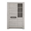 Aparador Con 2 Puertas Color Roble - Made In France - L 115  X A 45  X H 180  Cm - Gris