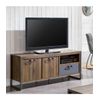 Mueble De Tv Columbia Nogal Con Cajón 2 Puertas - L 142.3  X A 40  X H 60  Cm - Imitación Madera Clara