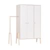 Armario 3 Puertas 5 Estantes, 1 Barra Y 1 Perchero - Spot - L 128  X A 60  X H 210  Cm