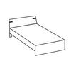 Cama 120 X 200 Con 2 Cajones - L126 Cm