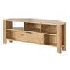 Mueble De Tv De Esquina 1 Cajón Decoración Roble - L120 Cm