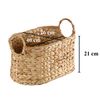 Cesta Pequeña De Jacinto De Agua Con Asas - A21 Cm - L 40  X A 26  X H 21  Cm