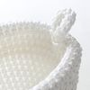 Cesta Redonda Malla Crochet Blanca L 10 X A 10 X H 12 Cm