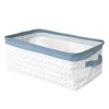 Cesta Blanca Y Azul 2 Asas 43x26x16cm - L 43.5  X A 26  X H 16.5  Cm