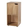 Mesitas De Noche 2 Estantes Acabado Madera 1 Puerta - Pack De 2 - L 30.7  X A 29  X H 61.6  Cm