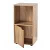 Mesitas De Noche 2 Estantes Acabado Madera 1 Puerta - Pack De 2 - L 30.7  X A 29  X H 61.6  Cm