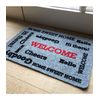 Alfombra De Entrada "welcome" - L 40  X A 60  X H 0.8  Cm - Multicolor