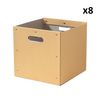 Juego De 8 Cubos De Almacenamiento Kraft - - L 28 X A 28 X H 27 Cm - Beige